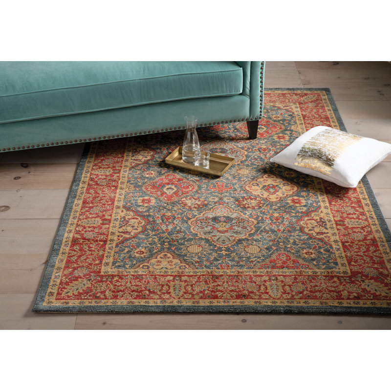 Astoria Grand Pennypacker Performance Navy/Red Rug & Reviews Wayfair